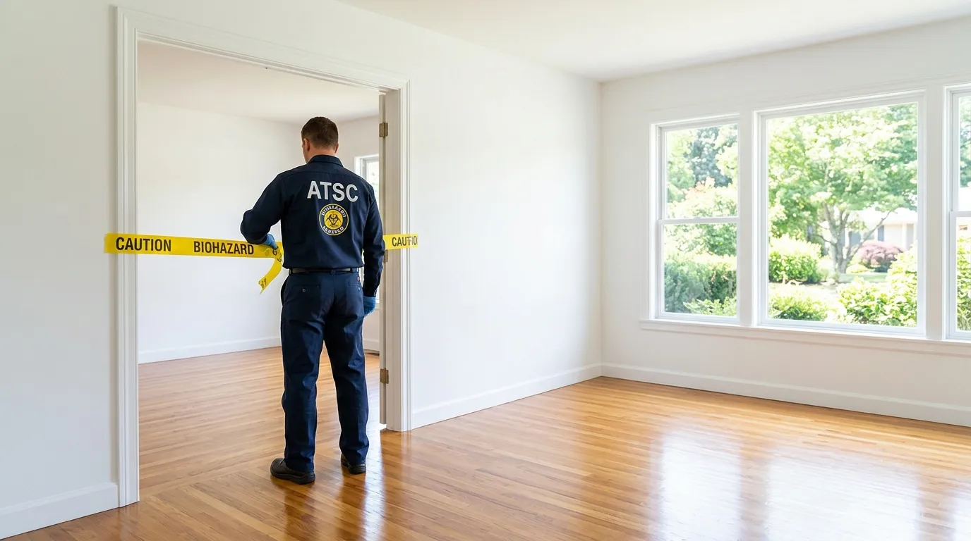 Certified biohazard cleanup crew performing Trauma Scene Cleanup in Kings Bridge